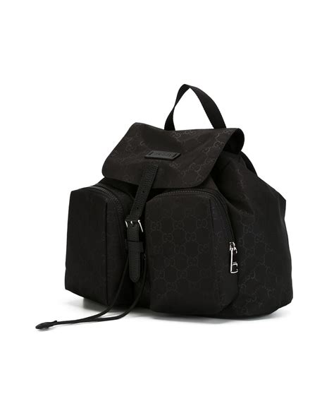 gucci black nylon backpack|Gucci backpack cost.